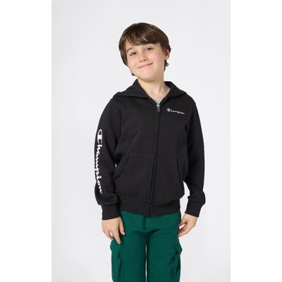 Kapuzensweatjacke CHAMPION, Kinder, Gr. M (140/146), schwarz (nny), Obermaterial: 73% Baumwolle, 27% Polyester, sportlich, Sweatjacken Image