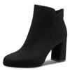 Stiefelette TAMARIS, Damen, Gr. 42, schwarz, Textil, unifarben, Veloursleder, elegant, Schuhe, Blockabsatz, Abendschuh, Festtagsschuh in veganer Verarbeitung