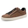 Sneaker MARCO TOZZI, Herren, Gr. 42, braun (cognac), Lederimitat, unifarben mit Farbeinsatz, sportlich, Schuhe, Freizeitschuh, Halbschuh, Schnürschuh mit seitlicher Logoprägung