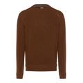 Rundhalspullover BRAX "Style ROY", Herren, Gr. XXXL (58/60), braun, 44% Baumwolle, 29% Polyacryl, 27% Wolle, Langarm, Pullover