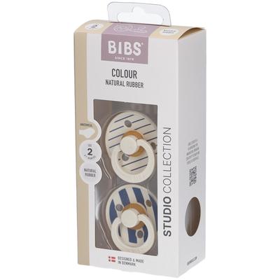 Bibs 2 - Anatomic Studio Duo Pin Steel Blue St Schnullerkette Image