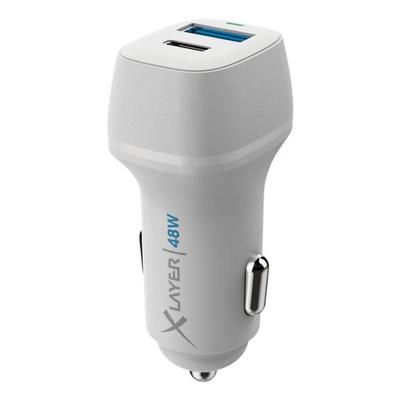 Xlayer KfZ-Ladegerät USB-C / USB-A, 3.3x6.4x3.3 cm Image