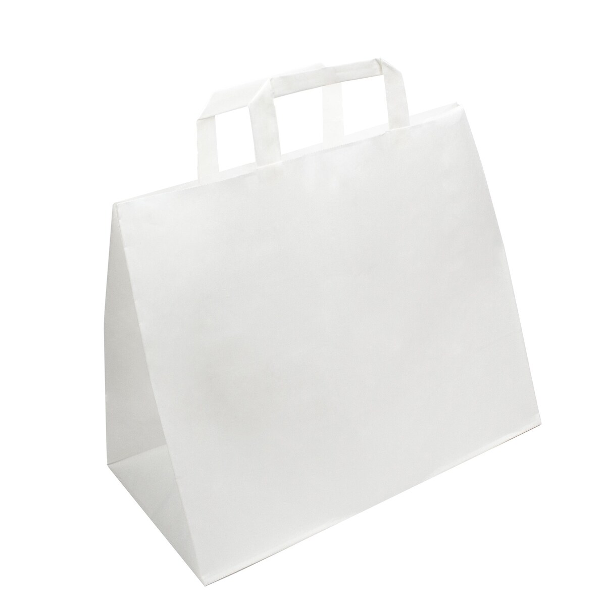 DayBays 100 Stk. Papiertüten 32+17x27 cm weiß mit Flachhenkel Image