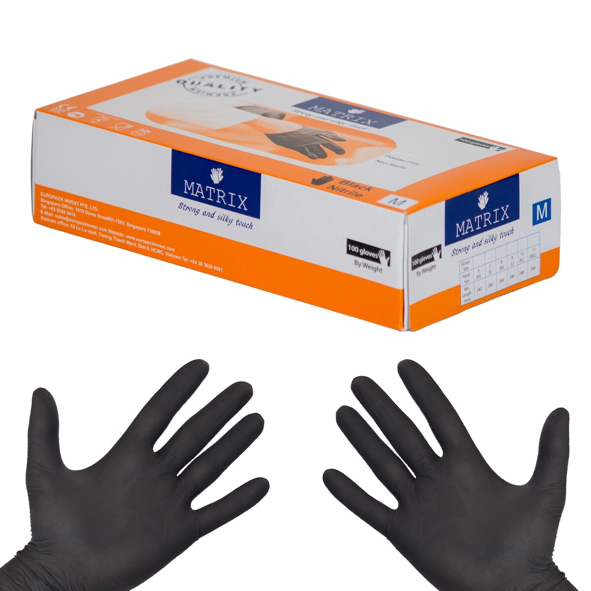 DayBays 40000 Stk. Nitril Einweghandschuhe Größe XL Schwarz Puderfrei Latexfrei Image