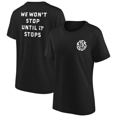 Kick It Out Slogan Graphic T-Shirt – Schwarz/Weiß – Damen Image