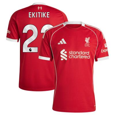 Liverpool adidas Heimtrikot 2025-26 mit Aufdruck Ekitike 22 Image