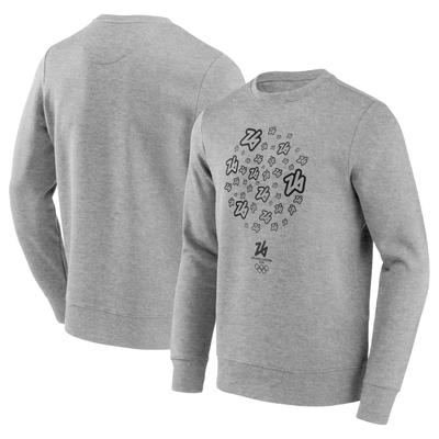 Milano Cortina 2026 Olympische Spiele Logo-Aufkleber Grafik-Rundhals-Sweatshirt – Grau Image