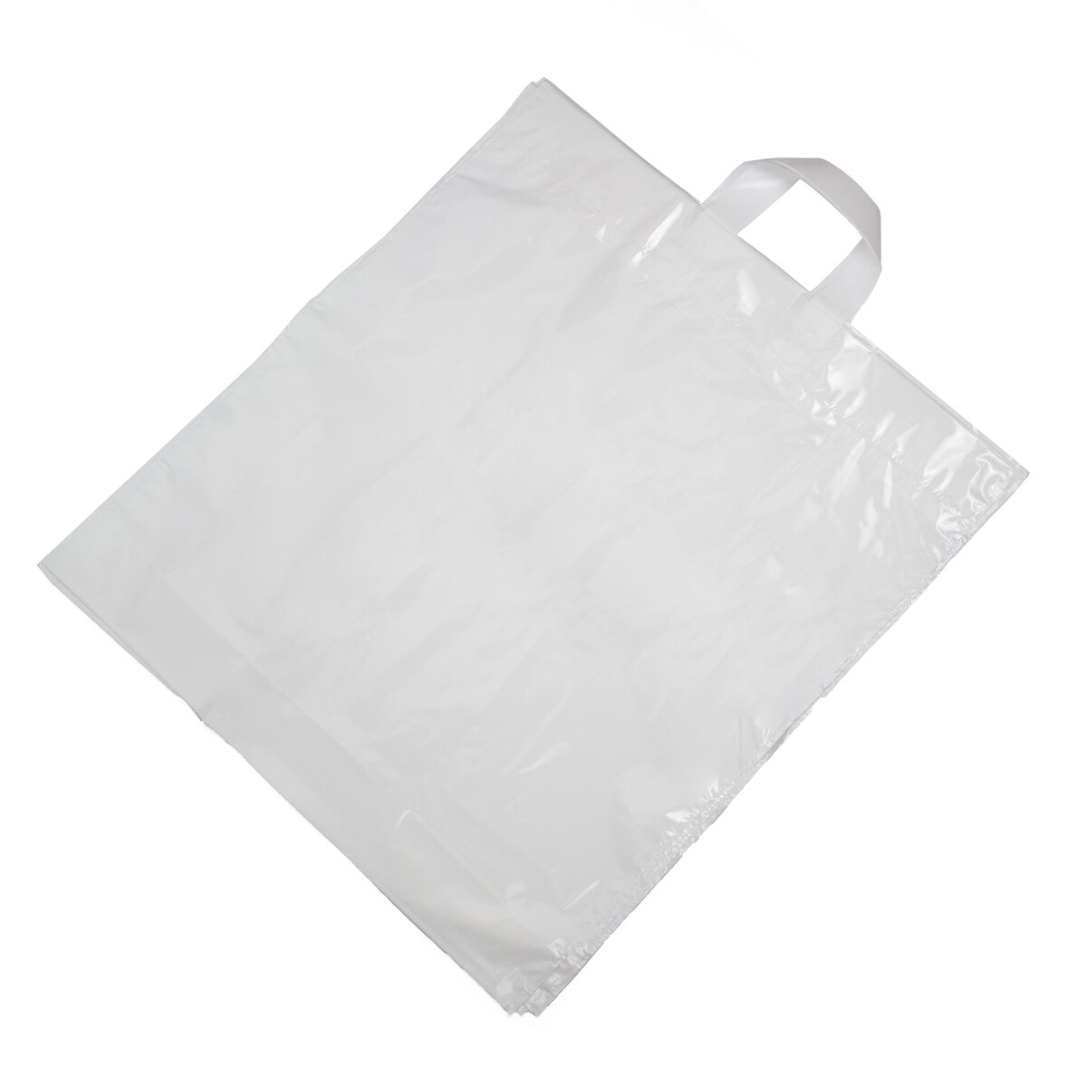 DayBays 4000 Stk. Schlaufentragetaschen 45+10x55 cm LDPE weiß lose mit Schlaufengriff Image