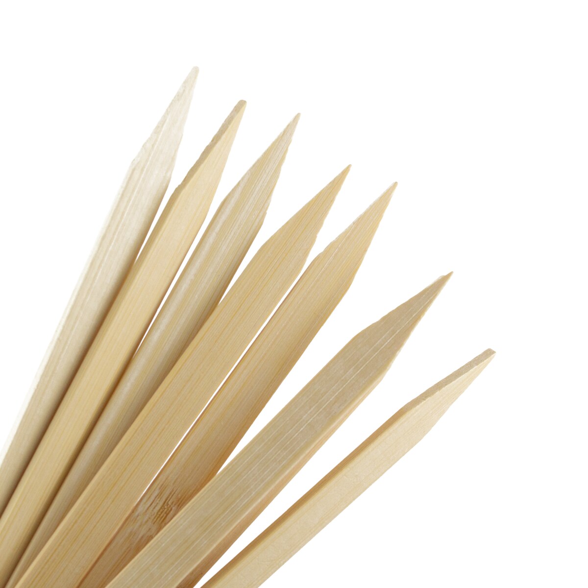 DayBays 25 Stk. Flachspieße aus 100% Bambus 25 cm Flache für Kebap (Adana) mit Scharfe und Flache Spitze Image