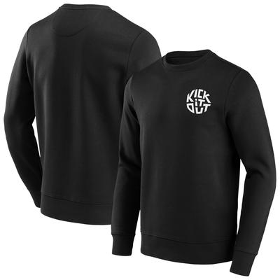 Kick It Out Slogan Graphic Crew Sweatshirt – Schwarz/Weiß – Herren Image