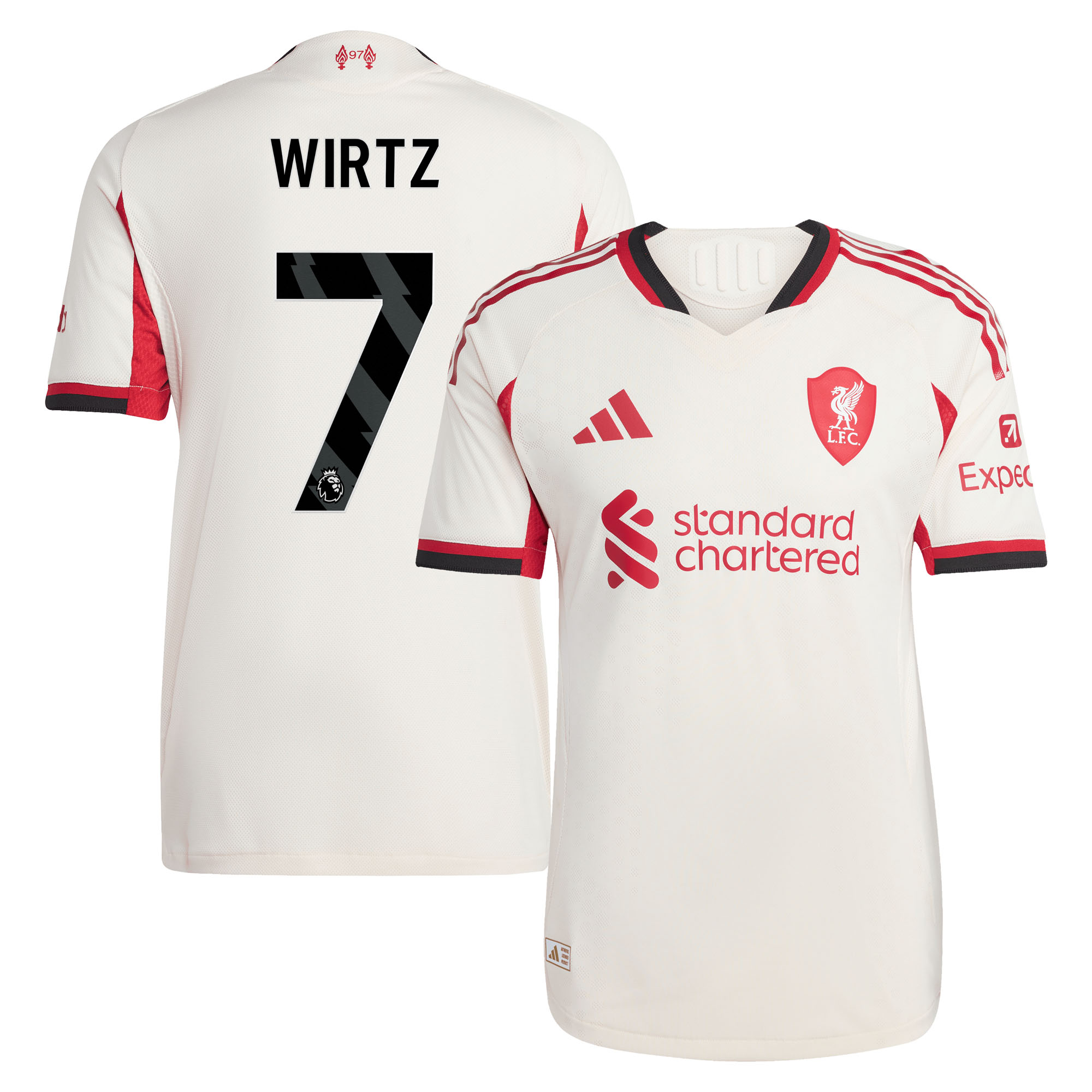 Liverpool adidas Authentisch Auswärtstrikot 2025-26 mit Aufdruck Wirtz 7 Image