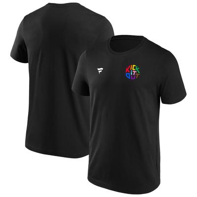 Kick It Out LGBTQ+ Grafik-T-Shirt – Schwarz – Herren Image