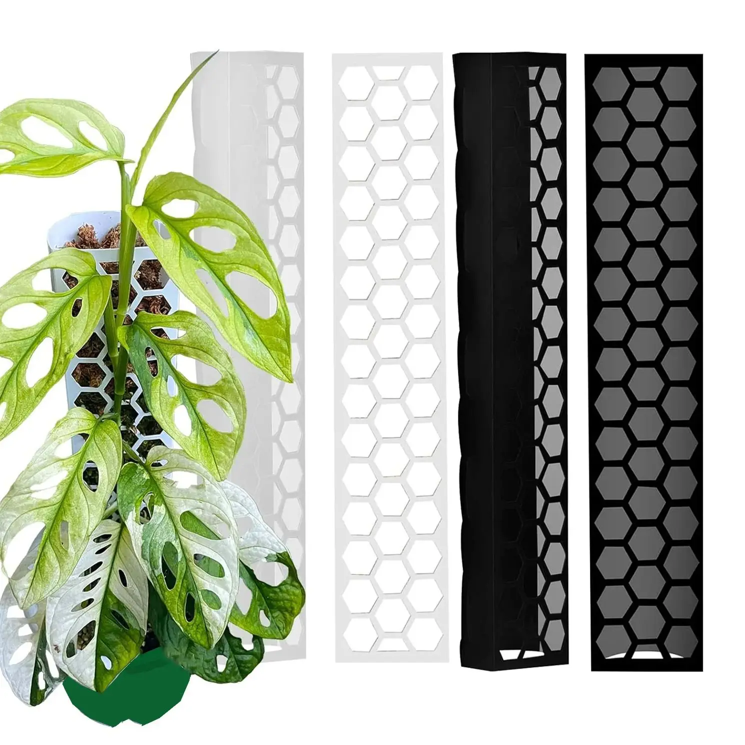 5 Stück 40 cm Kunststoff-Moosstangen für Kletterpflanzen, Unterstützung für Monstera Zimmerpflanzen, stapelbare, robuste Pflanzenstütze Image