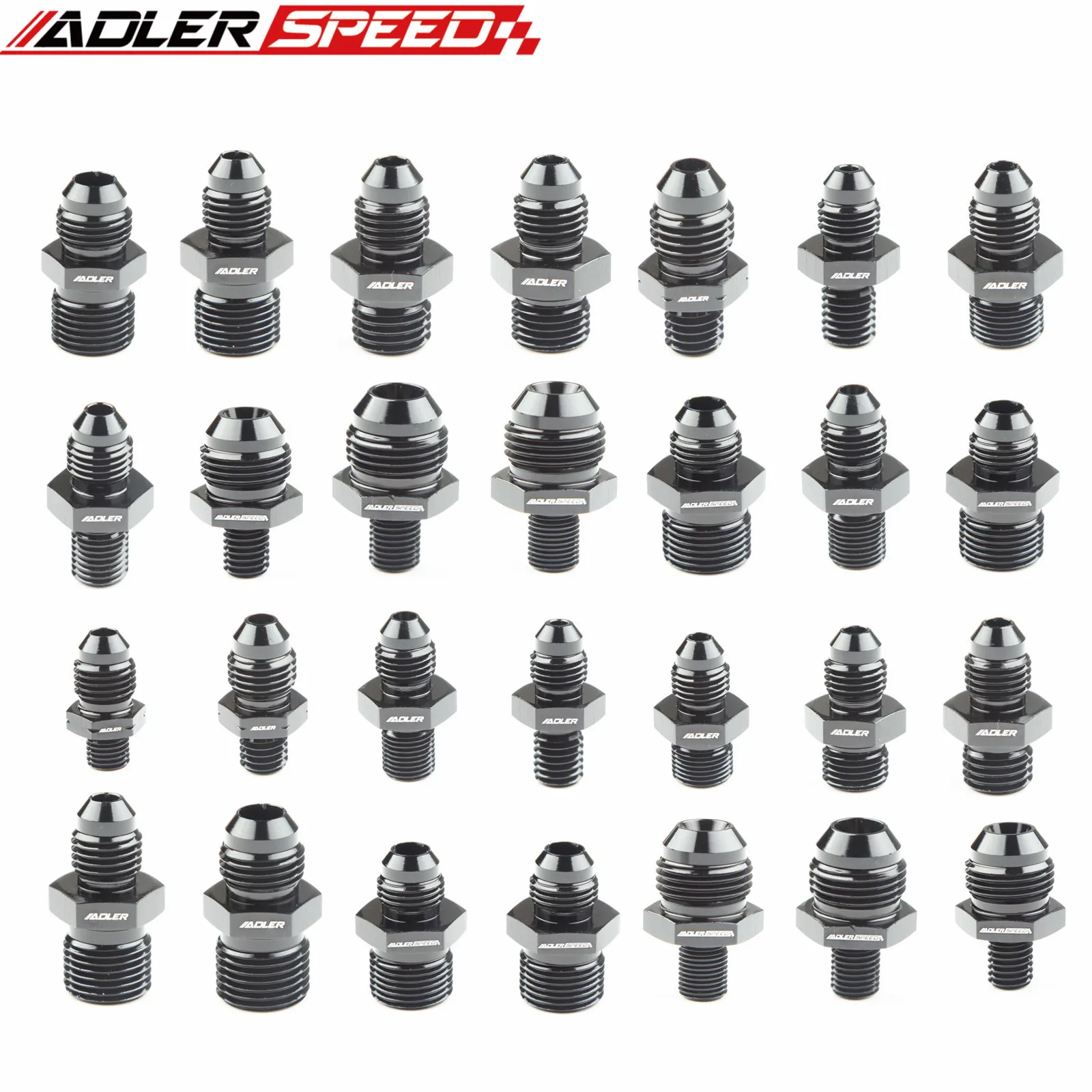 2PCS AN4 AN6 AN8 AN10 Zu M10/M12/M14/M16/M18x1,5 Gewinde Gerade Heizöl luft Schlauch Fitting Männlichen Adapter Auto Auto Zubehör Image