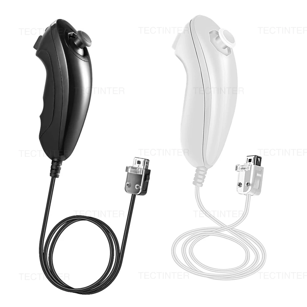 Wired Nunchuck Für Nintendo Wii/Wii U Konsole Drahtlose Fernbedienung Ohne Motion Plus Gamepad Für Wii Zubehör Image