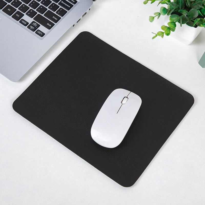 Kleines Büro-Mauspad, bunt, doppelseitig, wasserdicht, Desktop-Schutzmatte, PU-Leder, rutschfeste Unterlage für Laptop, PC, Computer