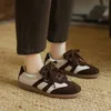 2025 herbst Ins HEIßER VERKAUF Qualität Frauen Wildleder Turnschuhe Training Sport Schuhe Kontrast Casual Schuhe Große Größe Wohnungen Turnschuhe Schuhe