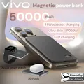 VIVO 50000mAh Certificazione CCC Display digitale batteria portatile a ricarica rapida wireless magnetica ultra sottile per iPhone Xiaomi