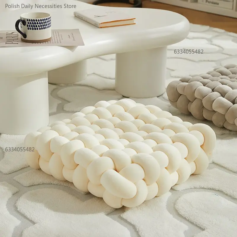 Kissen Geflochtener Hintern Hintern Kissen Kissen Sofa Stuhl Taille Kissen Boden Futon Faul Schlafzimmer Bequem Image
