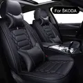 Coprisedili Anteriori e Posteriori 5 Posti, Set completo auto Impermeabili Pelle, Per ŠKODA Octavia, Kodiaq, Fabia, Karoq, Superb, Kamiq, Enyaq iV, Rapid