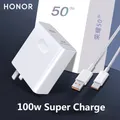 Caricatore di sovraccarico da 100 W per Honor GT X70 X60 400 300 Pro Magic 7 6 5 Pro V5 Adattatore di alimentazione a ricarica rapida UE/USA Cavo USB tipo C 6A