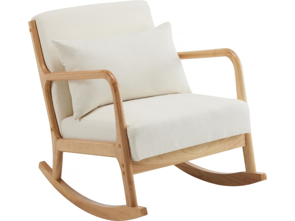 Fauteuil en bouclette beige