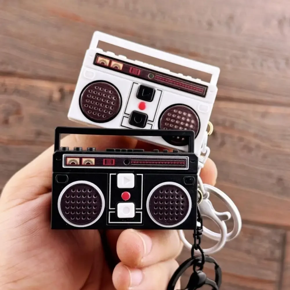 Creative Fun Mini Radio Recorder Music Toy Classical Bag Decoration Keychain Gift