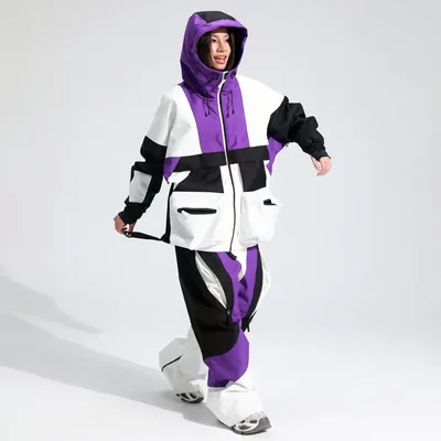 LTVT-Ski Suit for Women, Double Board, Waterproof, Thick Hanging Strap, Detachable, Slim Fit, Single, Female, Couple