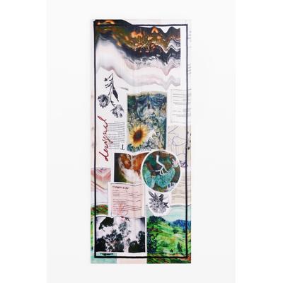 Rectangular collage scarf