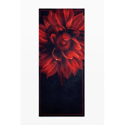 Rectangular floral scarf