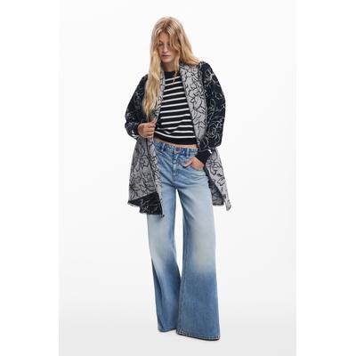 Reversible floral cape scarf