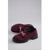 Loafer ANISTON SHOES, Damen, Gr. 36, rot (bordeaux), Velourslederimitat, modisch, Schuhe, Slipper, Halbschuh mit Bequemweite G (=weit) - NEUE KOLLEKTION