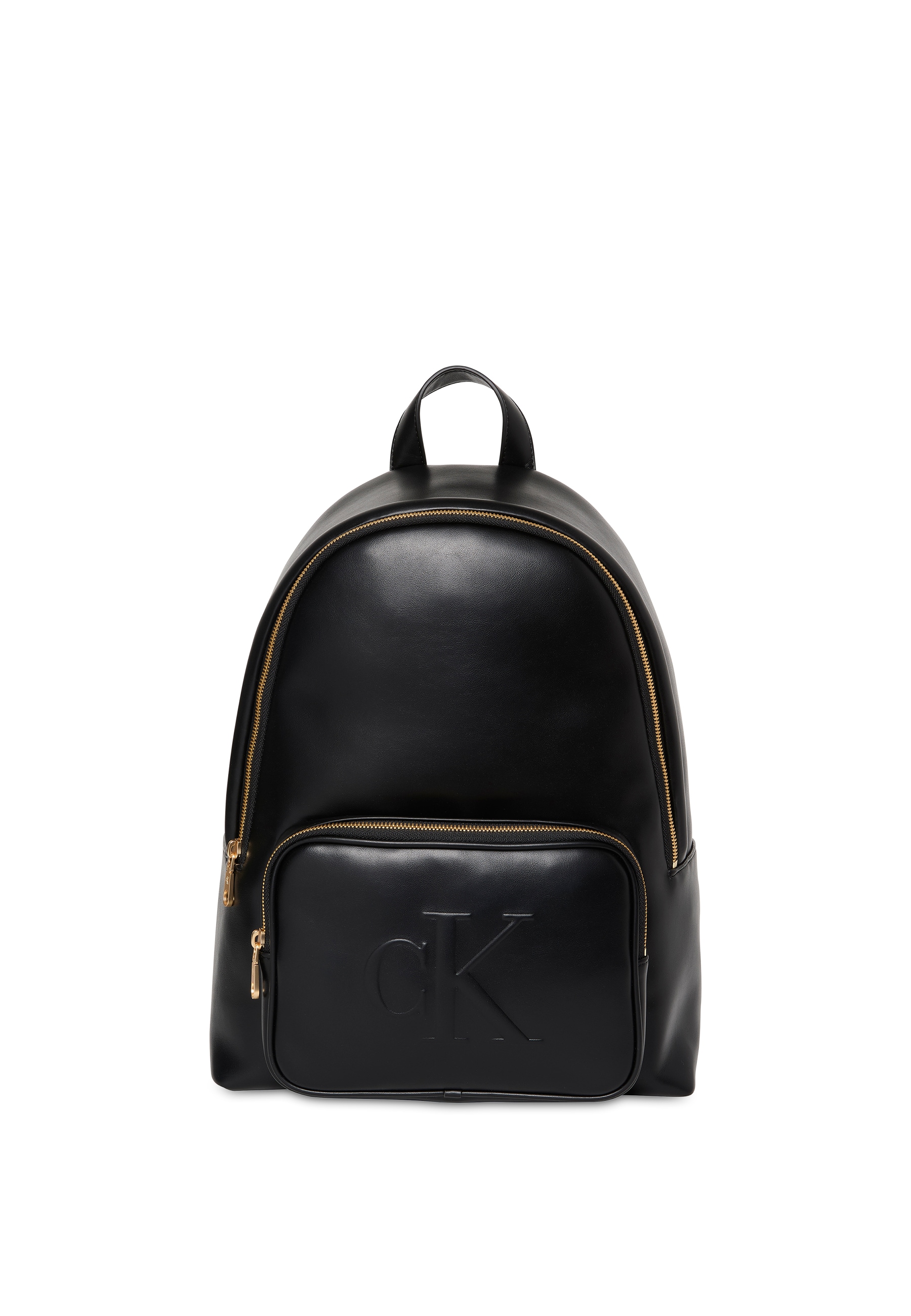 Rucksack CALVIN KLEIN "RAISED CK BACKPACK", Gr. B/H/T: 30cm x 40cm x 13cm, schwarz, Lederimitat, unifarben, Rucksäcke, Cityrucksack, Freizeitrucksack, mit CK-Logo Image