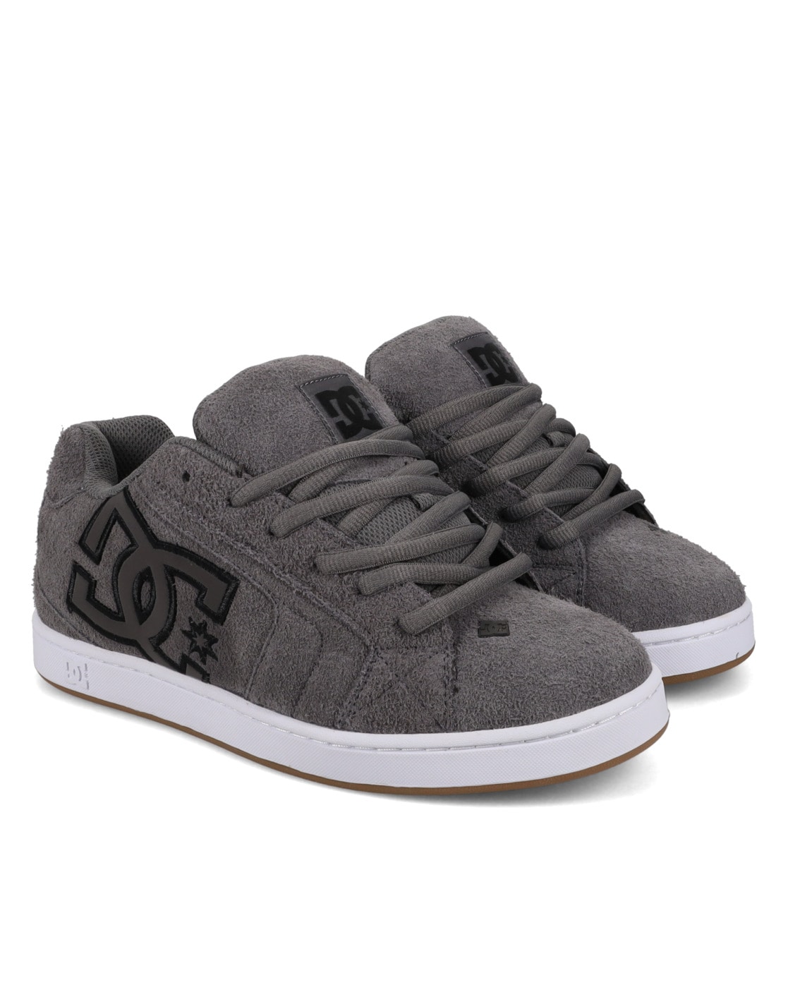 Sneaker DC SHOES "Net Se", Herren, Gr. 9,5(42,5), grau (grau, grau), 92.3% Leder, 7.7% Polyester, Schuhe Sneaker