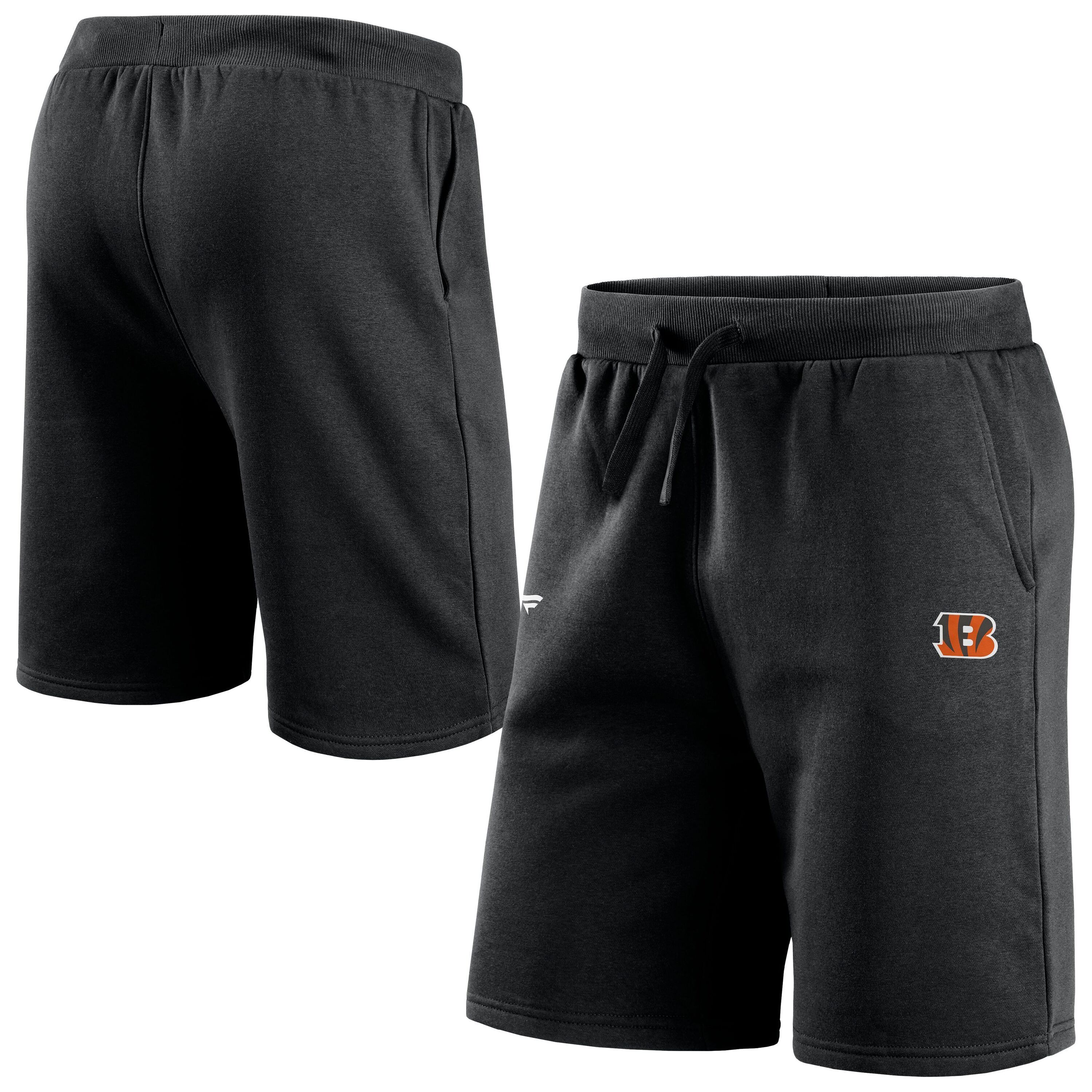 Sporthose FANATICS "Fanatics Shorts Cincinnati Bengals Primary Logo Fleece", Mädchen, Gr. XL, US-Größen, schwarz, 80% Baumwolle, 20% Polyester, Hosen Sporthose