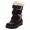 Winterstiefel SUPERFIT "FLAVIA WMS: Mittel", Kinder, Gr. 27, schwarz (schwarz, beige), Veloursleder, Polyester, Leder, sportlich, Schuhe, Snowboots mit wasserdichter GORE-TEX, Größenschablone zum Download