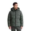 Daunenjacke MARC O'POLO, Herren, Gr. XXXL, grün (mangrove), Web, Obermaterial: 100% Polyester. Futter: 100% Polyamid. Füllung: 70% Daunen, 30% Federn, casual, Jacken, mit 2-Wege-Zipper und abnehmbarer Kapuze