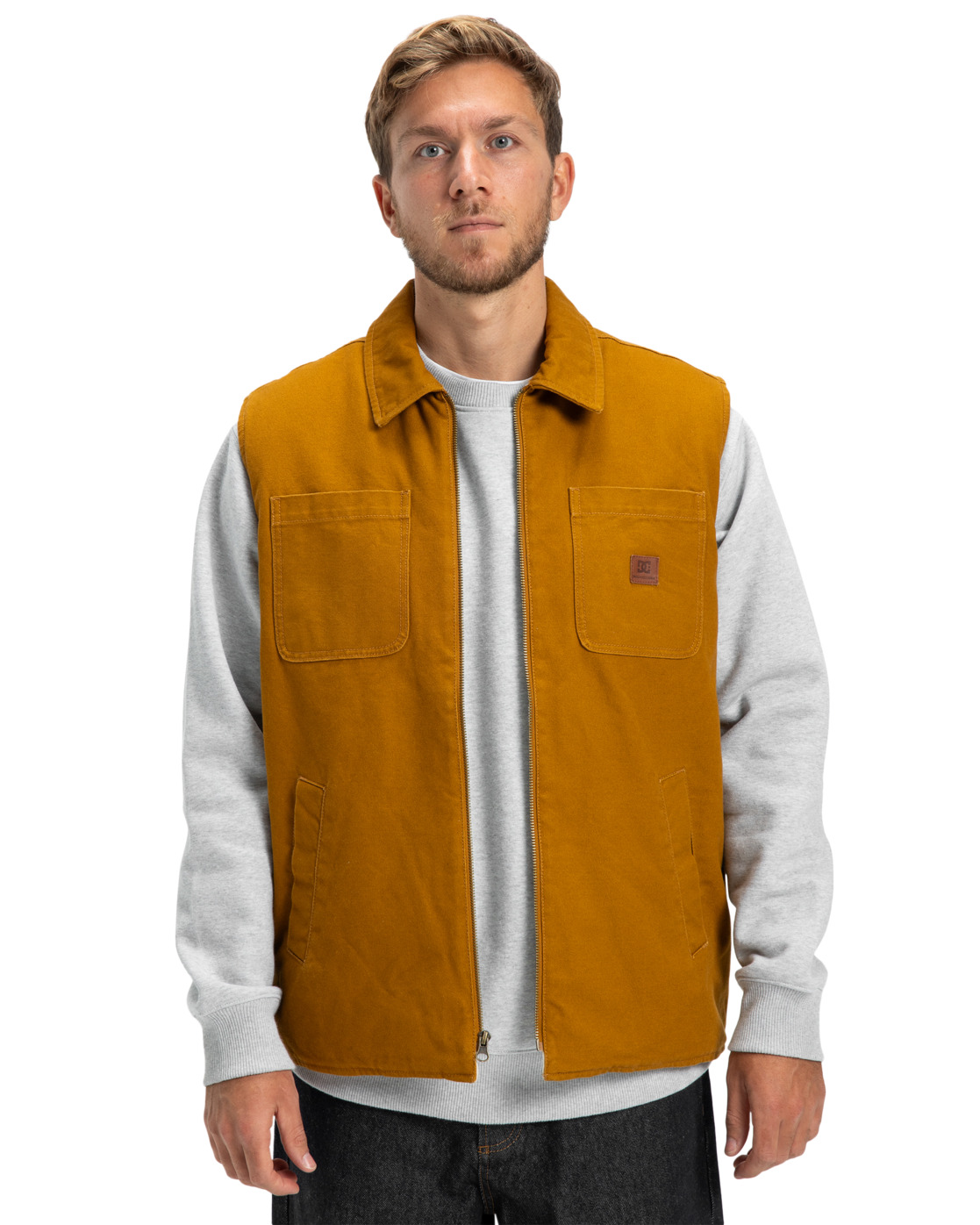 Blusenjacke DC SHOES "Keyless", Herren, Gr. L, braun (golden braun), 70% Baumwolle, 30% Baumwolle, Jacken Blusenjacke