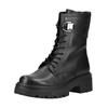 Schnürstiefelette GABOR "Gabor Stiefelette Glattleder", Damen, Gr. 38,5, schwarz, Glattleder, casual, Schuhe