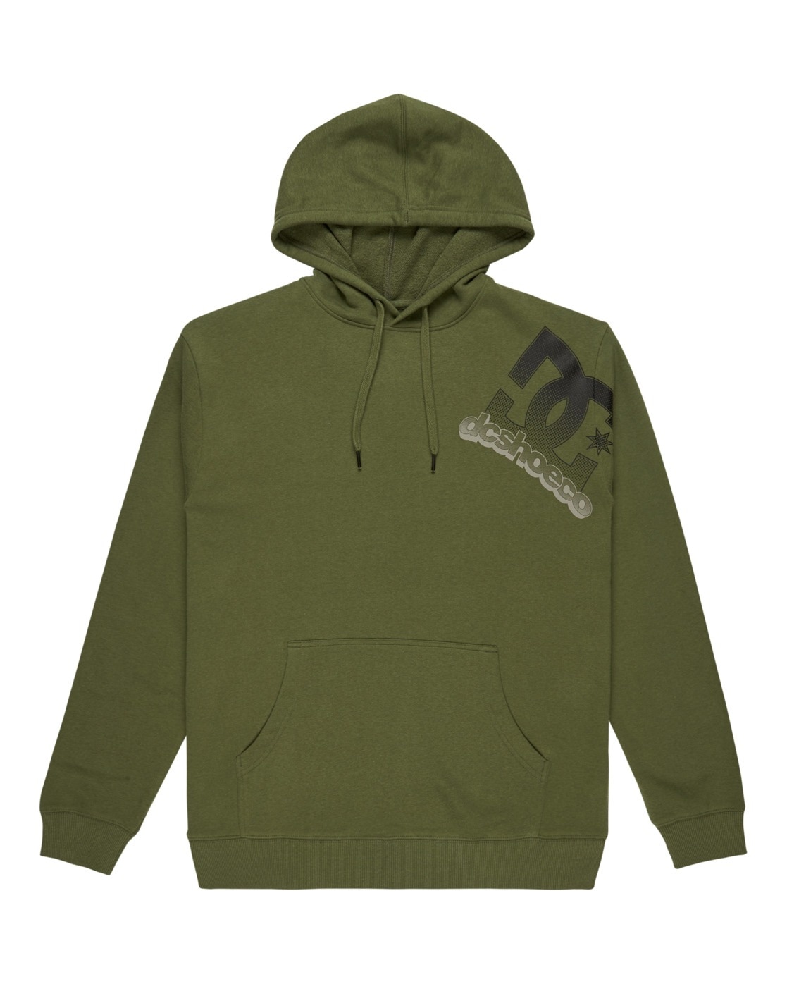 Kapuzensweatshirt DC SHOES "Solid Lefty", Herren, Gr. L, bronze grün, 55% Baumwolle, 25% Baumwolle, 20% Polyester, Sweatshirts