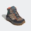 Wanderschuh ADIDAS TERREX "TERREX AX4R MID RAIN.RDY", Kinder, Gr. 34, cardboard, savannah, semi impact orange, Textil, Synthetik, sportlich, Schuhe, wasserdicht