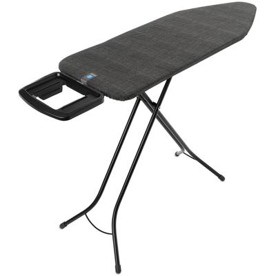 Bügelbrett BRABANTIA "Bügeltisch C, 124 x 45 cm, Dst-Mulde Solide", schwarz (denim schwarz), B:48cm T:75cm, Bügelbretter, Fairtrade-zertifiziert Image