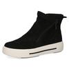 Sneaker CAPRICE, Damen, Gr. 39, schwarz, Leder, casual, Schuhe, Herbstboots mit Zierreißverschluss an der Außenseite
