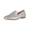 Slipper GABOR "Gabor Slipper Leder", Damen, Gr. 39, silber, Leder, casual, Schuhe