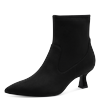 Stiefelette MARCO TOZZI, Damen, Gr. 41, schwarz, Textil, unifarben, Veloursleder, elegant, Schuhe, Trichterabsatz, Businesschuh, Abendschuh mit Innenreißverschluss