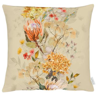 Dekokissen APELT "3402", beige,orange, geblümt, B:48cm H:5cm L:48cm, Polyester, Baumwolle, Dekokissen_Sitzkissen_Kissenhüllen Image