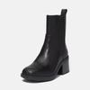 Chelseaboots TIMBERLAND "BELLEVAUXMID CHELSEA BOOT", Gr. 38, schwarz (schwarz full grain), Leder, sportlich, Schuhe, Stiefelette, Winterschuhe, Ankle Boots