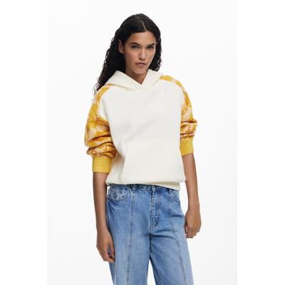 Jacquard sleeve sweatshirt