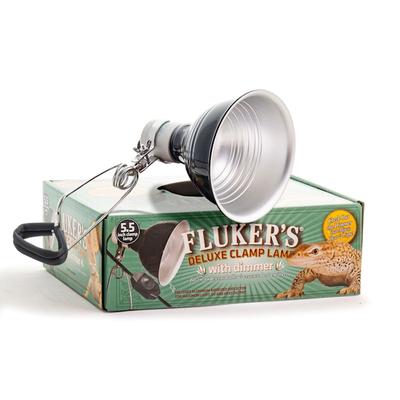 Fluker's Clamp Lamp with Dimmer, 5.5" Diameter