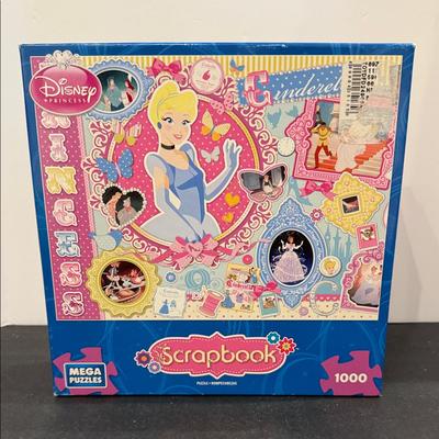 Disney Games | 2/$25disney Princess Cinderella Scrapbook Puzzle Mega Puzzles | Color: Blue/Pink | Size: Os